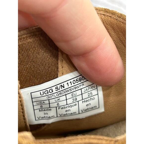 UGG Womens Mcclaire Ankle Boots Round Toe Elastic Gore Suede Brown Size 8 - Picture 7 of 12